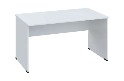 EPL 28 - 14 stůl kancelářský, dřevěná podnož, deska 25 mm, široký 1400 mm, bílá